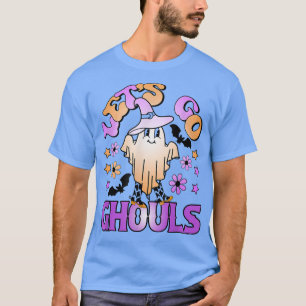 T-shirt Allons Gouls Witchy Ghost Citrouille Halloween Vin