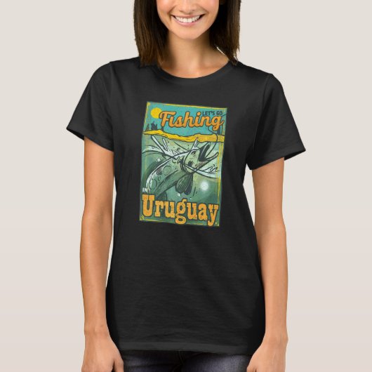 T-shirt Allons Pêcher En Uruguay (Devant)