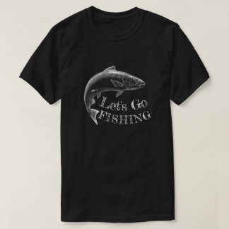 T-shirt Allons pêcher noir