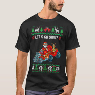 T-shirt Allons Père Noël Conduire Une Voiture De Course Vi