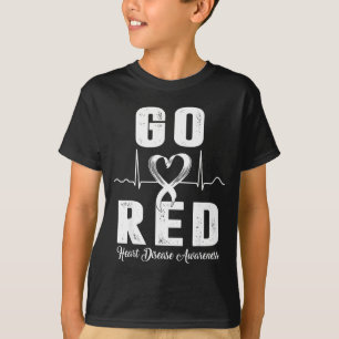 T-shirt Allons pour un battement de cœur rouge et une jour