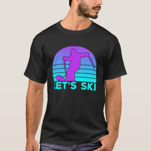 T-shirt Allons skier Skieur Rétro Ski Vintage