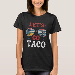T-shirt Allons Taco Rétro Paix Lunettes de soleil Vibes d'