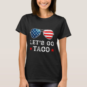 T-shirt Allons Taco Trump Abandonne Toujours Rétro Chanté