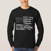 T-shirt Allons voir Brandon Funny Patriotic American Flag (Devant)