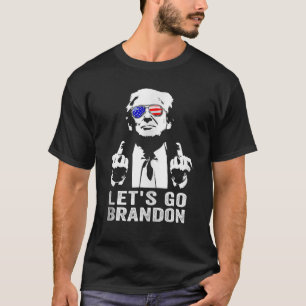 T-shirt Allons voir Brandon Trump sur le doigt d'honneur