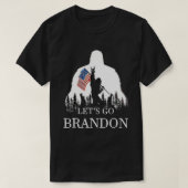 T-shirt Allons voir Brandon US Drapeau Bigfoot (Design devant)