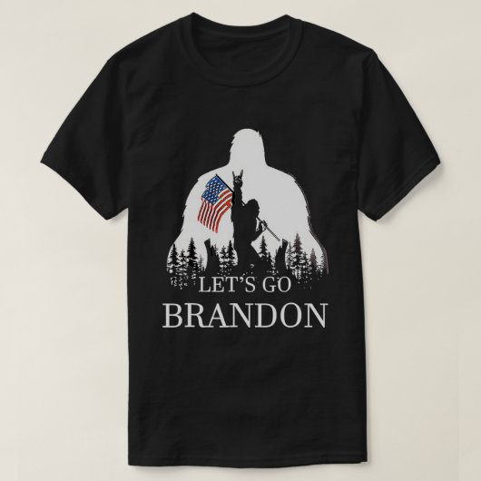 T-shirt Allons voir Brandon US Drapeau Bigfoot (Design devant)