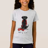 T-Shirt Allons-y ! Black Labrador Retriever - mignon chien (Devant)