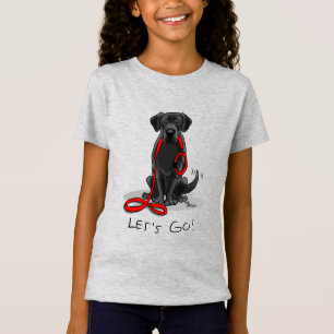 T-Shirt Allons-y ! Black Labrador Retriever - mignon chien