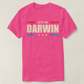 T-shirt Allons-y Darwin Citation sarcastique Drapeau améri (Design devant)