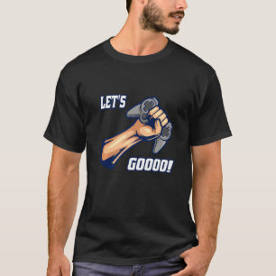 T-shirt Allons-y Gamer Graphic Gamer Vidéo Gamer Yelling L