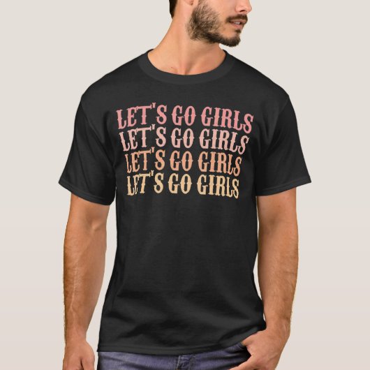 T-shirt Allons-y les Filles Retro Enterrement de Vie de Je (Devant)