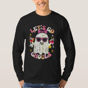T-shirt Allons-y les goules Fantôme avec des fleurs Costum