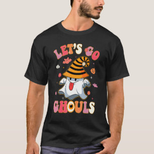 T-shirt Allons-y les goules Fantôme avec des fleurs Déguis