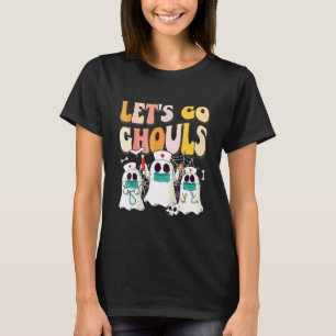 T-shirt Allons-y les goules Halloween Fantôme Groovy Rétro