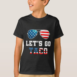 T-shirt Allons-y Taco Drôle 2025 Lunettes de soleil Rouge 