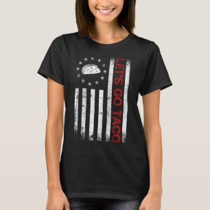 T-shirt Allons-y Taco Drôle Drapeau Usa Tee Pour Hommes Fe