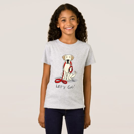 T-Shirt Allons-y ! Yellow Labrador Retriever - mignon chie (Devant entier)
