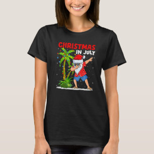 T-shirt Allumage Palm Tree Hawaii Père Noël Dabbing Christ