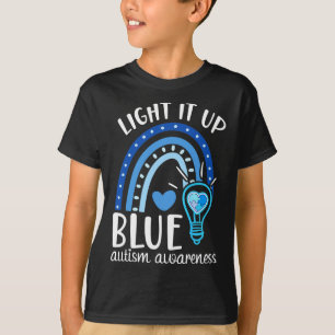 T-shirt Allumez-Le Bleu Autisme Tee Je Porte Bleu Pour Aut