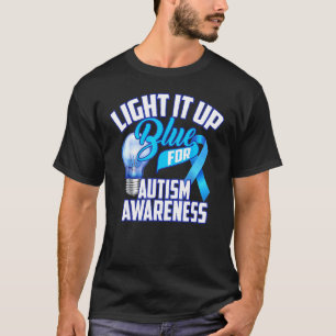 T-shirt Allumez-le en bleu Autism Awareness Pièce de puzz