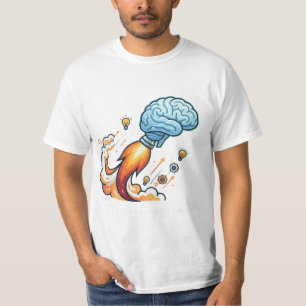 T-shirt Allumez Votre Potentiel Fusée Cerveau Motivationne
