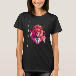T-shirt Alluring Love is With Heart Animal Valentine's day