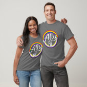 T-shirt ALLY AF Drapeau non binaire Enby NB Égalité LGBT P (Unisexe)