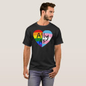 T-shirt Ally AF III - Drapeau LGBTQ Gay Trans Queer Pride (Devant entier)