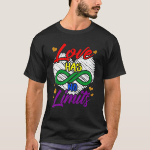 T-shirt Ally Amour Gay pride N'A Pas De Limites À Dire Inf