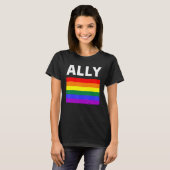 T-shirt Ally avec un arc-en-ciel (Devant entier)