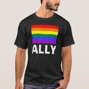 T-shirt Ally avec un arc-en-ciel