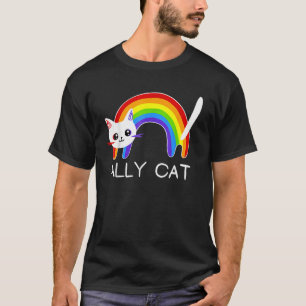 T-shirt Ally Cat Pride Mois Ally Gay Gay Gay
