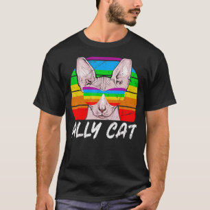 T-shirt Ally Cat Rainbow