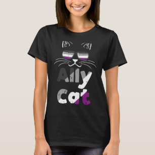 T-shirt Ally Chat Lunettes de soleil Ace Pride Drapeau Aex