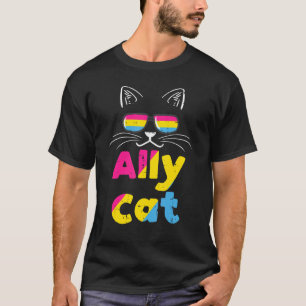 T-shirt Ally Chat Pansexual Stube Pan Pride Drapeau Lgbtq