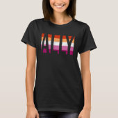 T-shirt Ally Gay Pride Month LGBT Lesbian Flag Equal Right (Devant)
