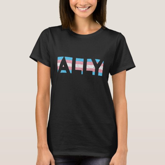 T-shirt ALLY LGBTQ - Fierté transgenre Drapeau LGBT Trans (Devant)