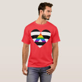 T-Shirt Ally Pride cœur (Devant entier)