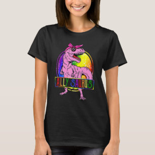 T-shirt Ally Saurus T Rex Dinosaur Fier Ally Lgbt Pride