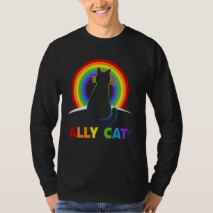 T-shirt Allycat LGBT Chat Avec Ally Pride Arc-en-ciel