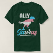 T-shirt Allysaurus Dinosaur Drapeau Ally LGBT Tri (Design devant)