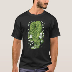 T-shirt Alocasia Frydek Variegata Taro géant Jardin botani