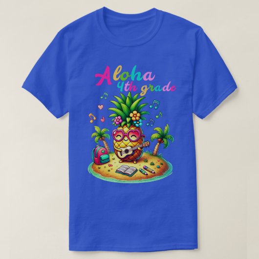 T-shirt Aloha 4e année ananas Hawaii Retour à l'école Ki (Design devant)