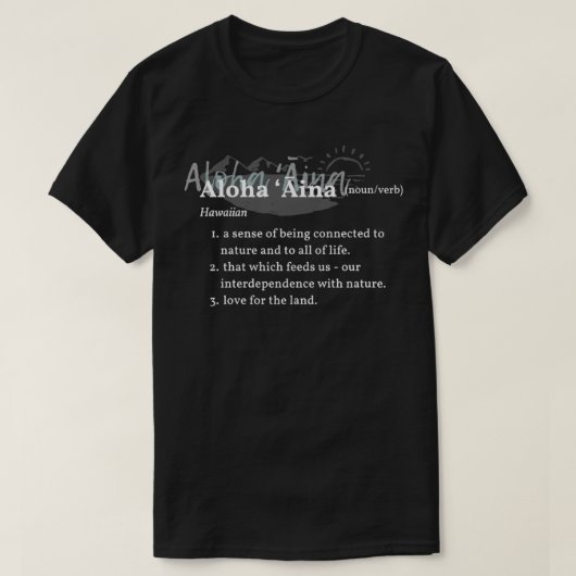 T-shirt Aloha Aina Amour de la terre (Design devant)