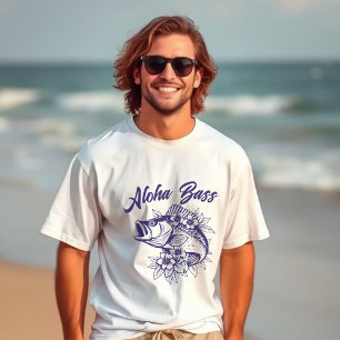 T-shirt Aloha Bass Hawaiian Fishman Style