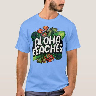 T-shirt Aloha Beach Hawaiian Hawaii Tropical Plantes flux