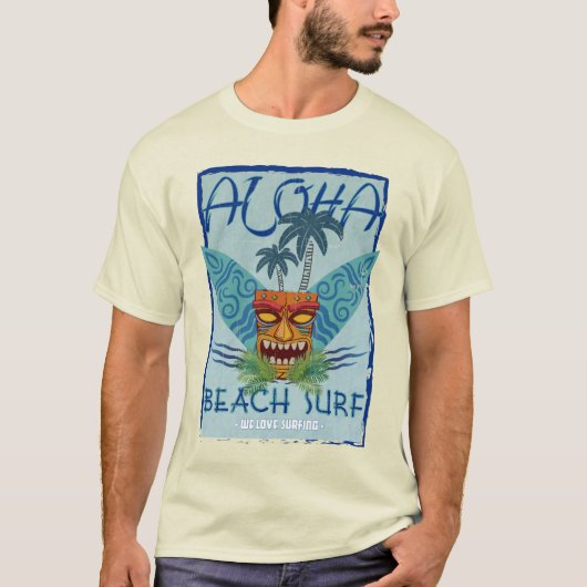 T-shirt Aloha - Beach Surf (Devant)