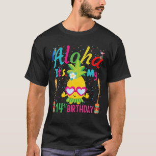 T-shirt Aloha C'est mon 14ème anniversaire Tropical Hawai